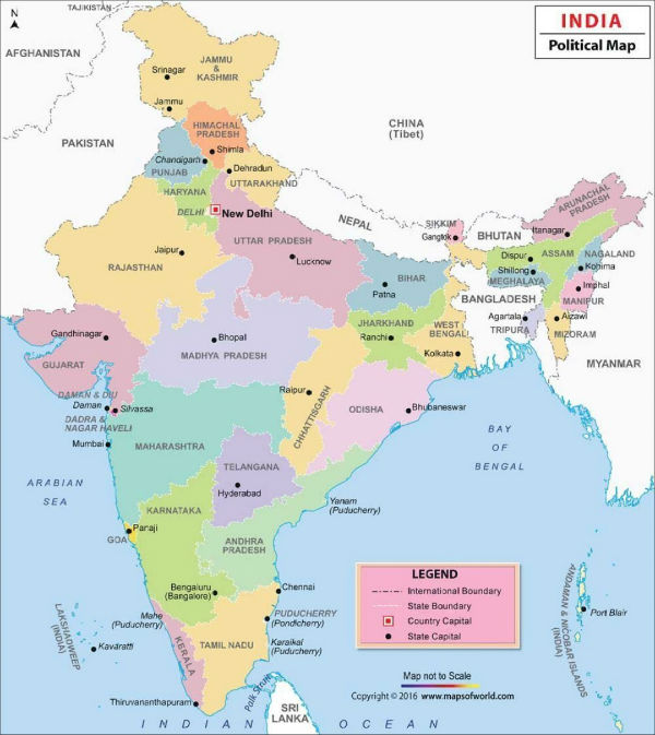 india political map